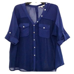 Royal Blue Blouse